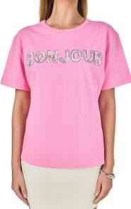 Endless Rose Bonjour Sequins Knit Top