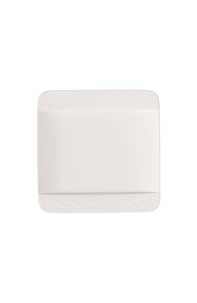 Villeroy & Boch Manufacture Rock blanc Square Dinner Plate, Main, color, White