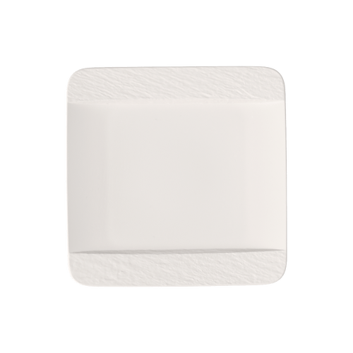 Villeroy & Boch Manufacture Rock Blanc Square Dinner Plate In White