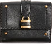 Chloé Mini Paddington Grained Leather Trifold Wallet