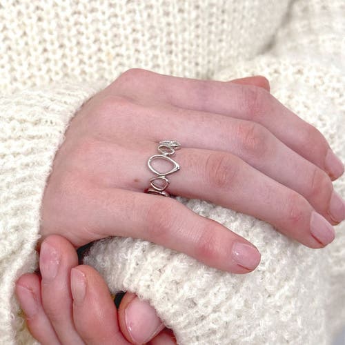 Lucy Quartermaine Multi Volcan Ring In Sterling Silver