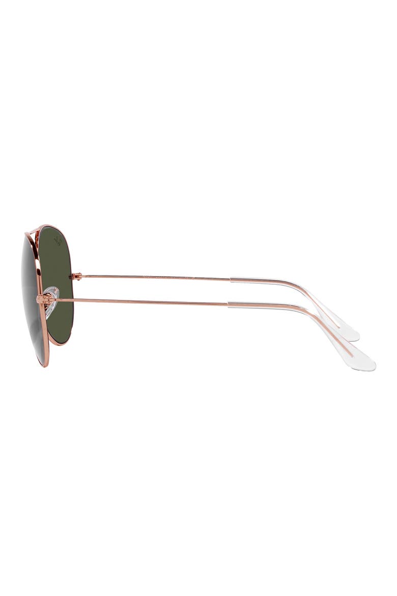 62mm Oversize Aviator Sunglasses, Alternate, color, ROSE GOLD