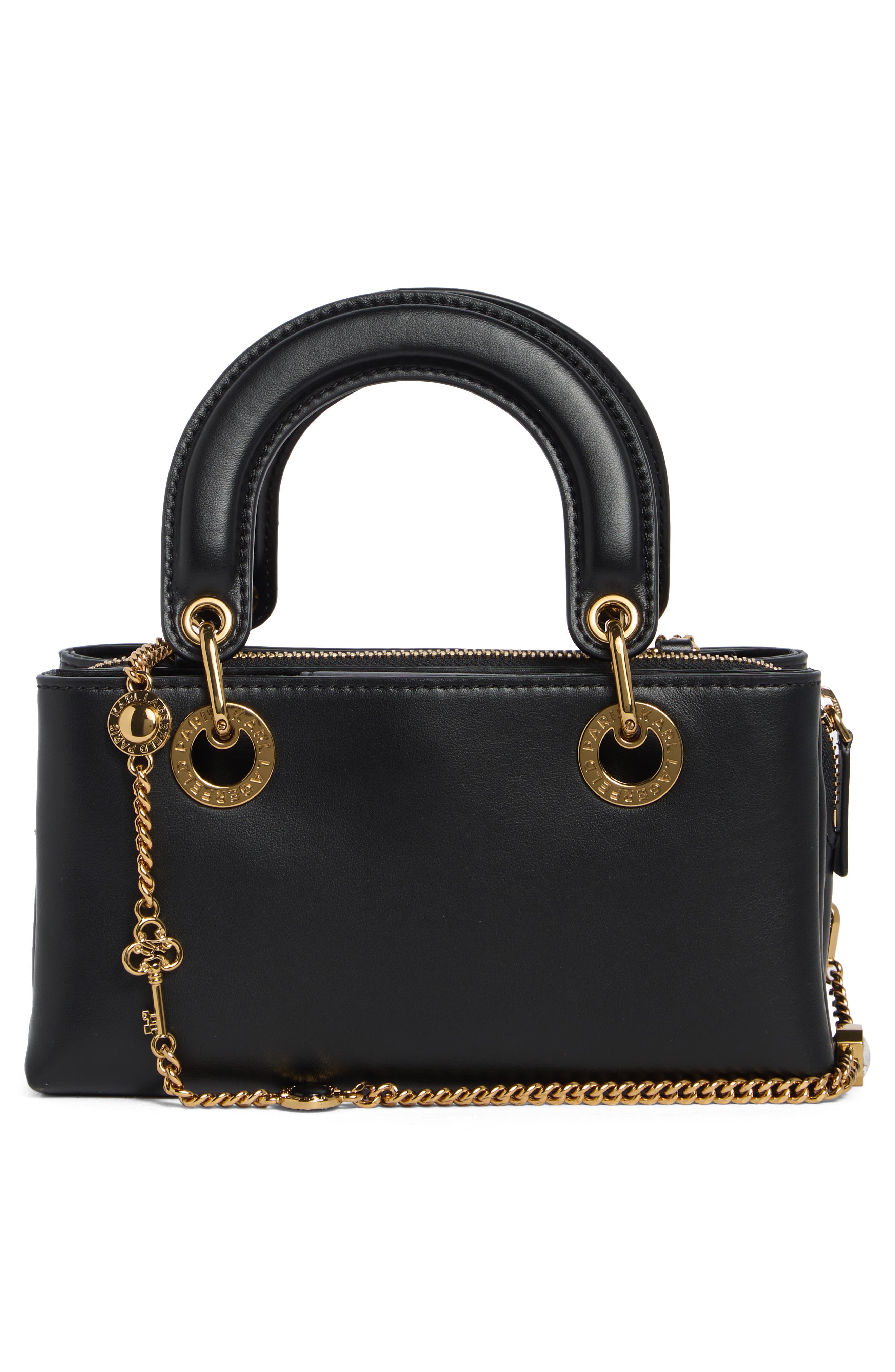 Benoite Shoulder Bag, Alternate, color, BLACK/ GOLD