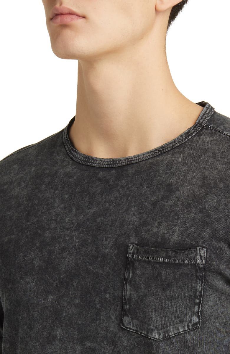John Varvatos Sid Acid Wash Long Sleeve Pocket T-Shirt, Alternate, color,