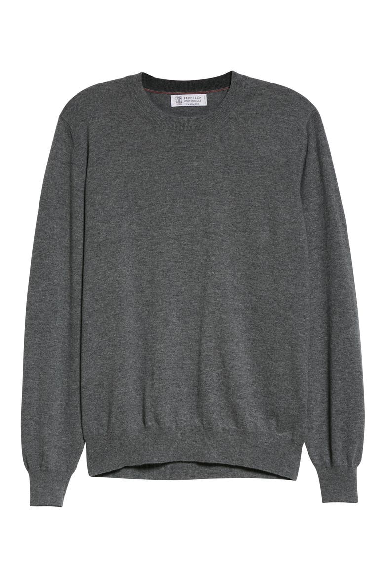 Men's Cashmere Sweater, Alternate, color, GREY