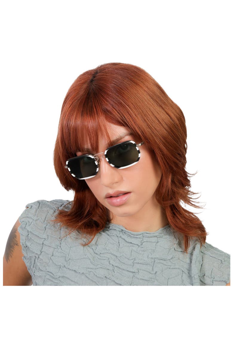 Venetian Sunglasses, Alternate, color, Black White / Olive