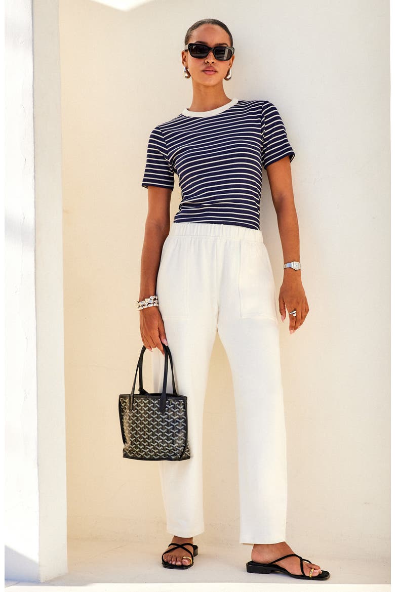 Mandy Stripe T-Shirt, Alternate, color, NAVY W/ CREAM