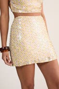 NASTY GAL Studded Sequin Beaded Mini Skirt