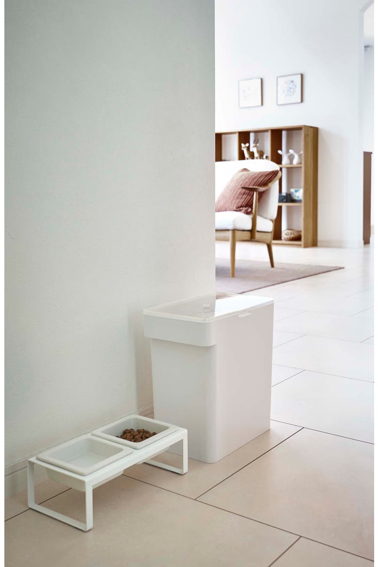 Large Airtight Pet Food Storage Container, Alternate, color, WHITE