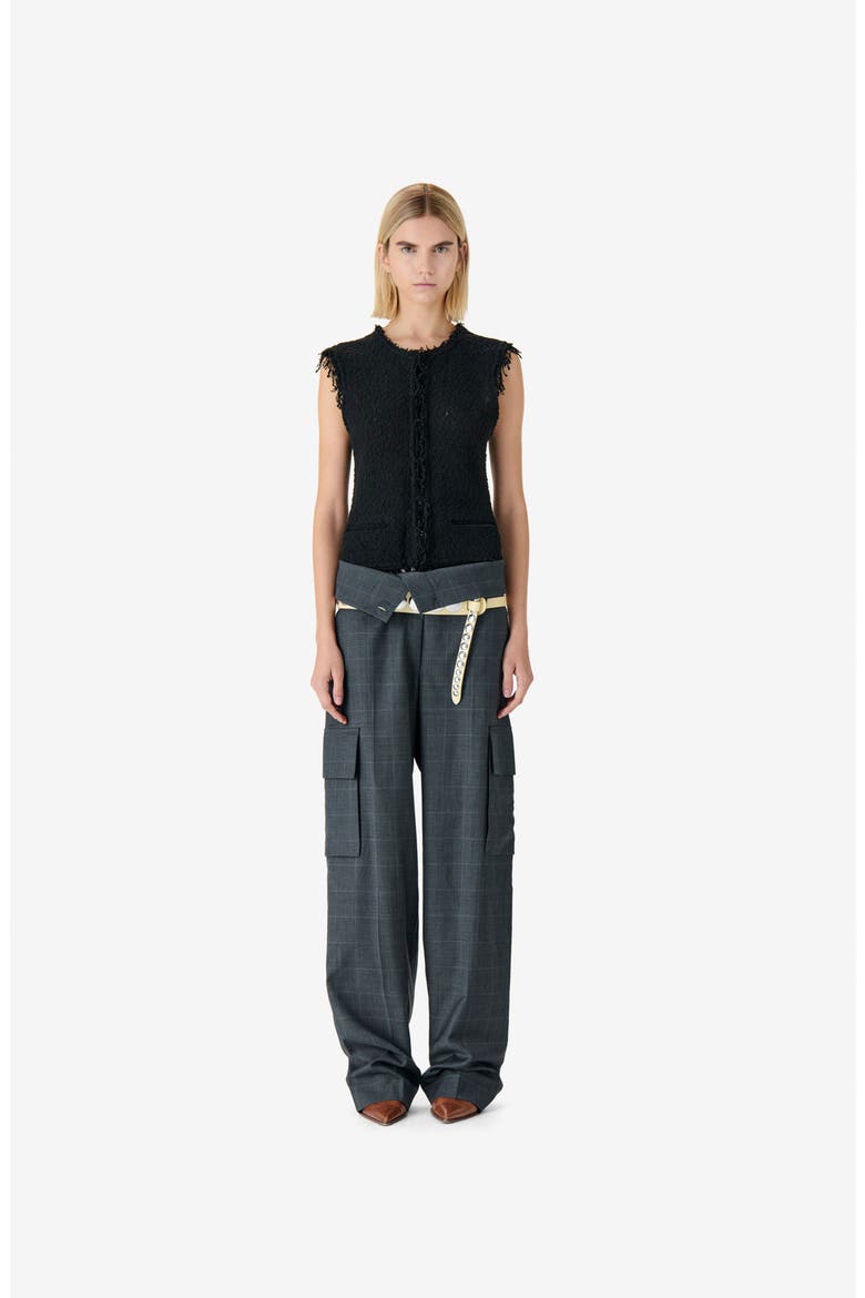 Shanny Tweed Vest, Main, color, Black
