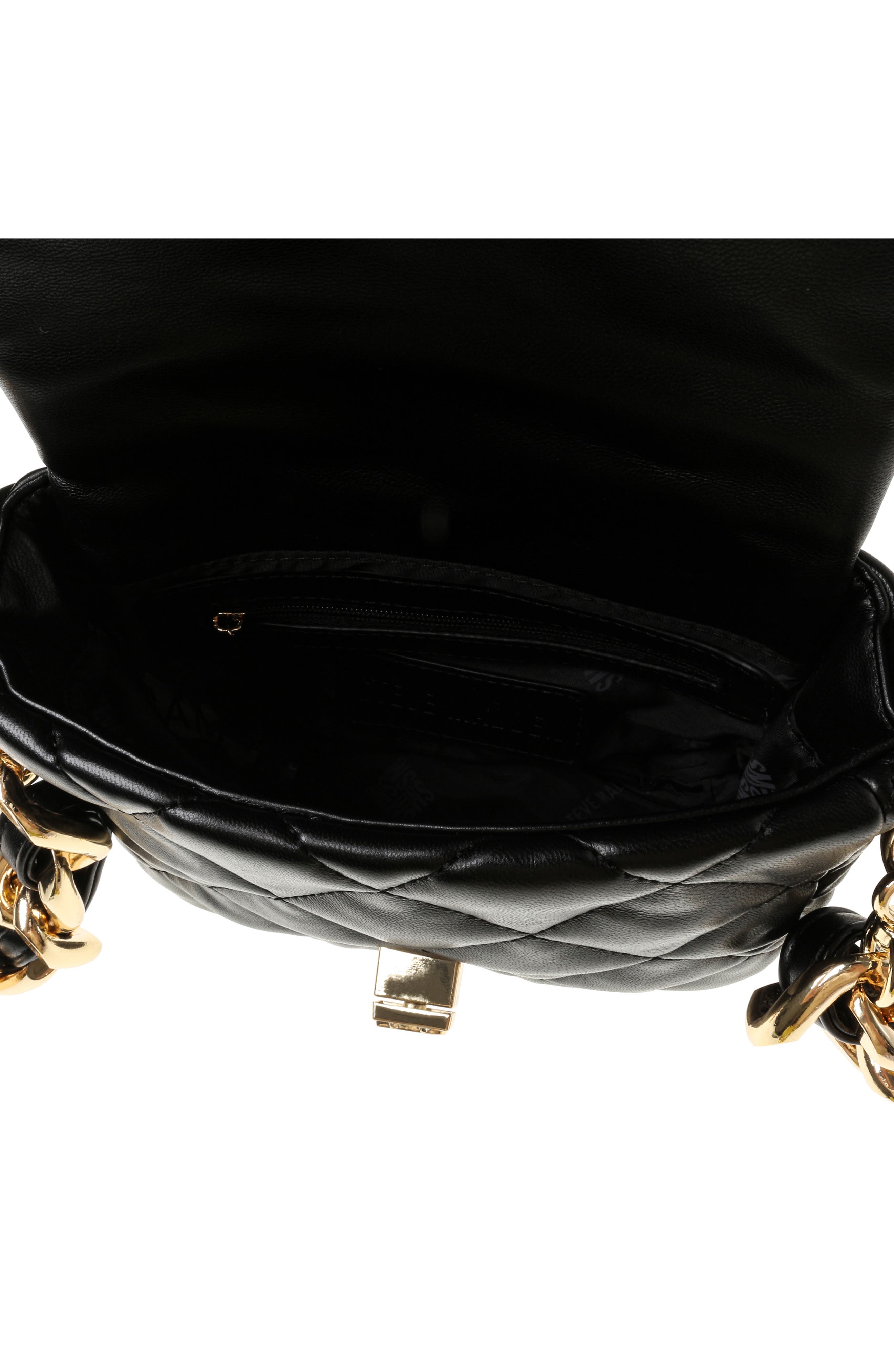 Steve Madden Bheara Quilted Faux Leather Shoulder Bag, Alternate, color, 