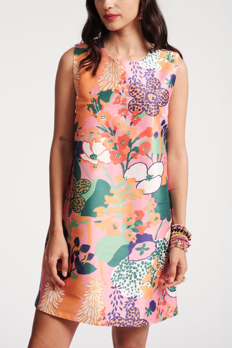 Lily Shift Dress Botanical Bash, Main, color, Pink/Multi