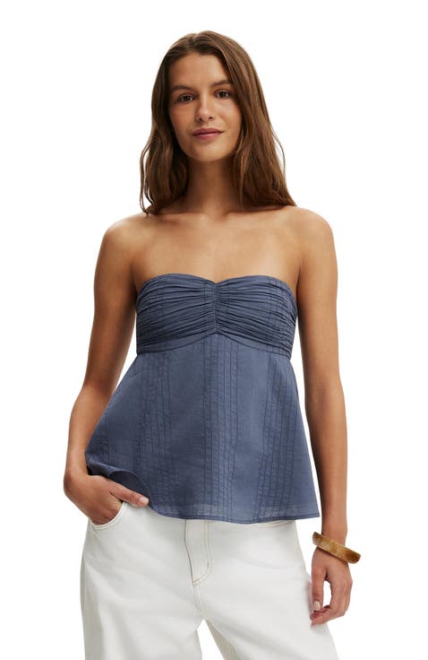 Women's Ellie Strapless Babydoll Top