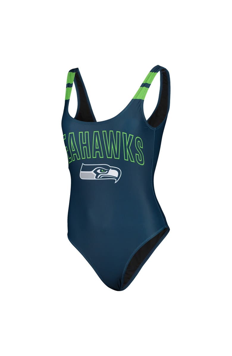 FOCO Women's FOCO College Navy Seattle Seahawks One-Piece Bathing Suit, Alternate, color, 