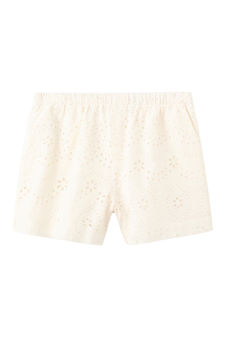 Broderie Anglaise Cotton Eyelet Shorts, Alternate, color, ECRU