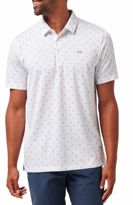 TravisMathew Saturday Night Stay Geo Print Cotton Blend Polo
