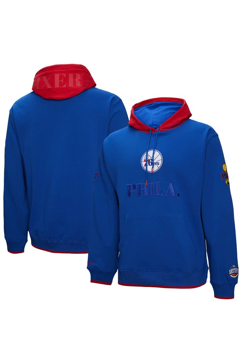 Men's Mitchell & Ness  Royal Philadelphia 76ers Hardwood Classics Team OG 3.0 Pullover Hoodie, Main, color, Royal