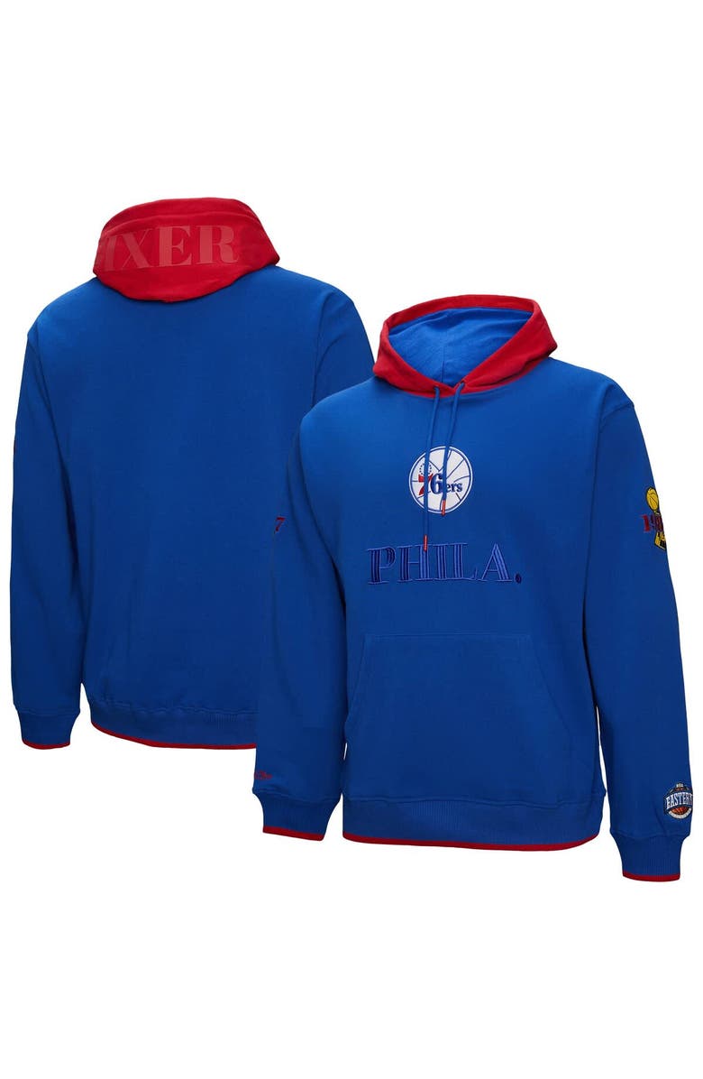 Mitchell & Ness Men's Mitchell & Ness  Royal Philadelphia 76ers Hardwood Classics Team OG 3.0 Pullover Hoodie, Main, color, Royal