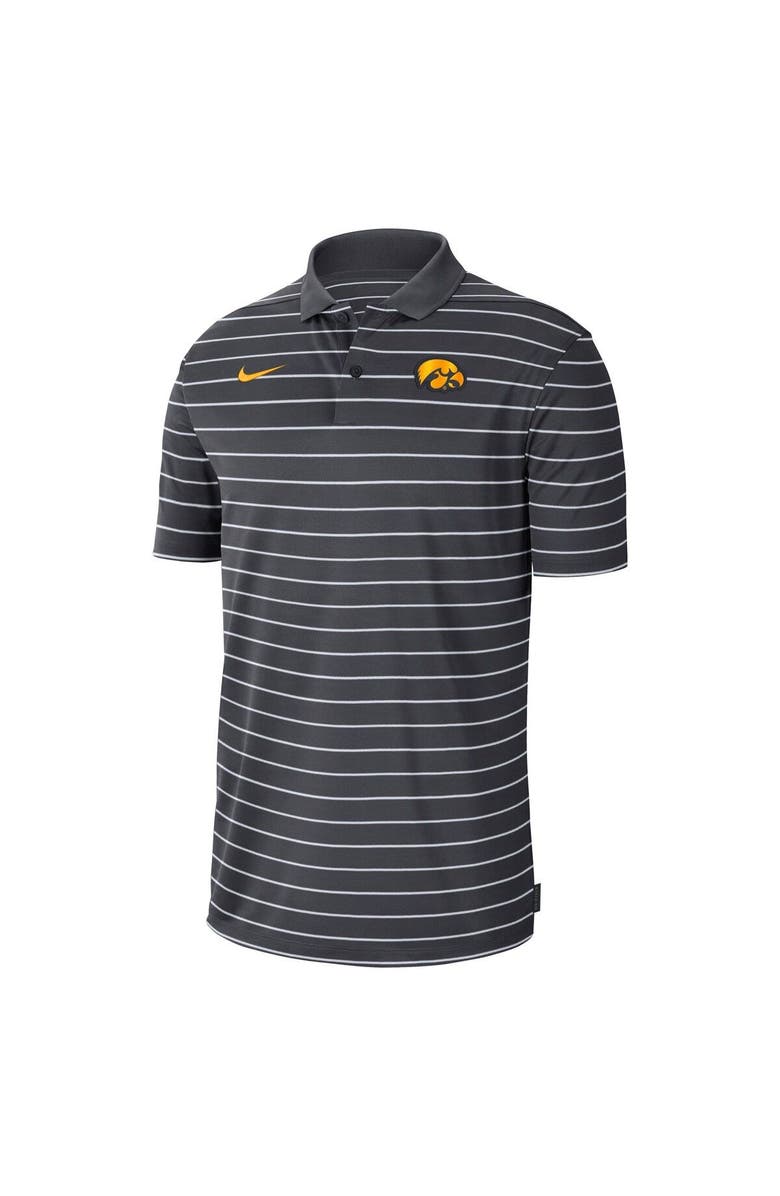 Nike Men's Nike Anthracite Iowa Hawkeyes 2022 Early Season Coaches Performance Polo, Alternate, color,
