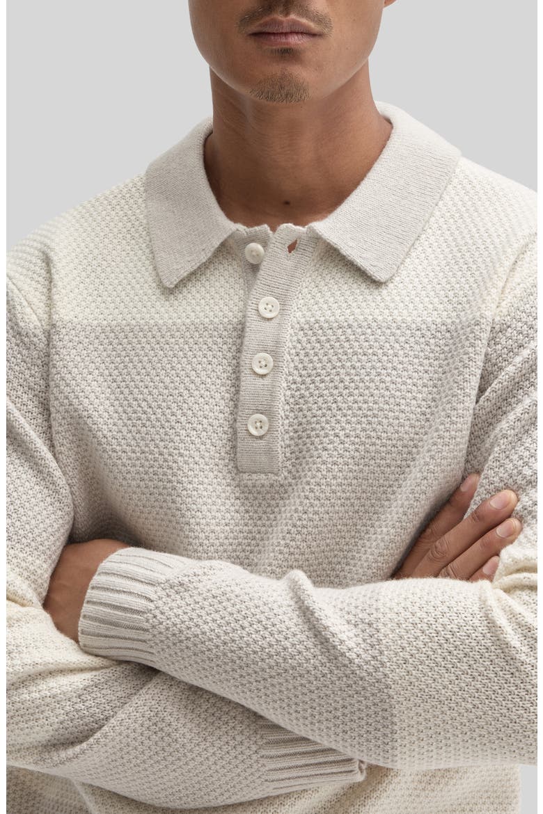 Sylvestro Long Sleeve Polo Sweater, Alternate, color, MOONSTONE