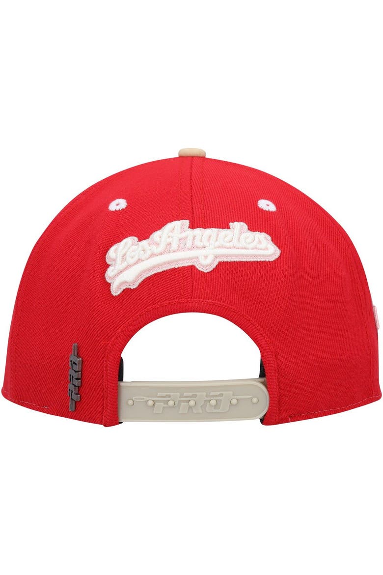 Men's Pro Standard  White/Red Los Angeles Dodgers Strawberry Ice Cream Drip Snapback Hat, Alternate, color, White