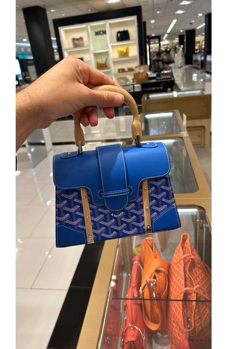 Pre-Owned Goyard Structured Saigon Top Handle Bag Coated Canvas with Leather Mini, Alternate, color,