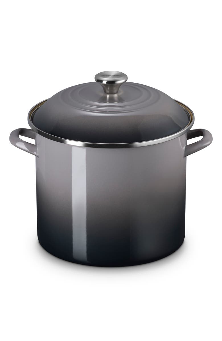 Le Creuset Enameled Stainless Steel Stockpot, Main, color, Oyster