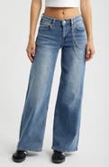 YMI Joey Chain Detail High Waist Wide Leg Jeans