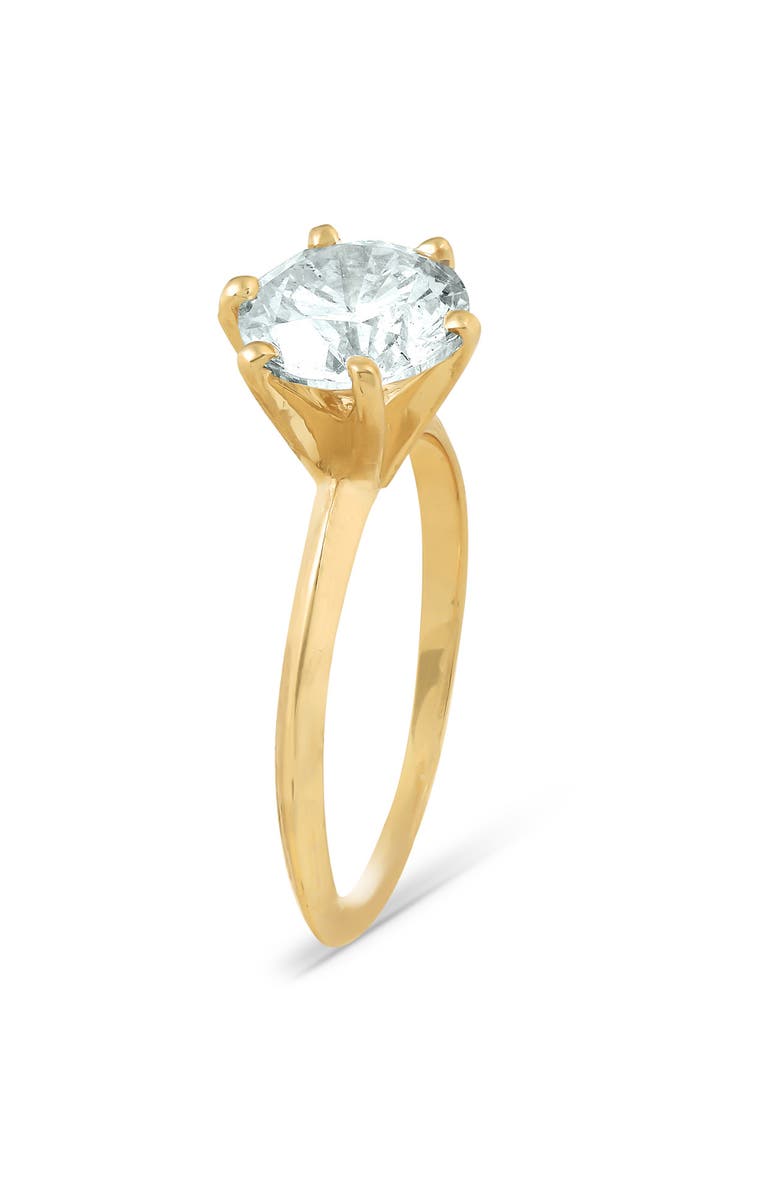 Bliss Diamond Certified 3Ct Diamond Solitaire Gold Engagement Ring Lab Grown, Alternate, color, 14K Yellow Gold
