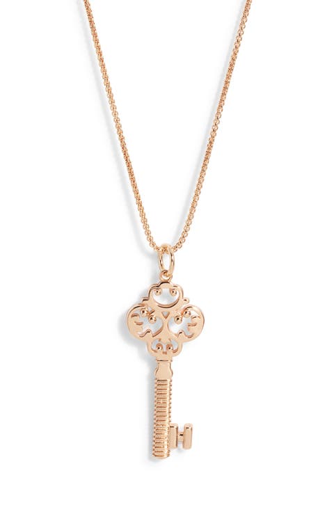 Filigree Key Pendant Necklace