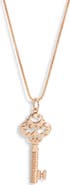 Open Edit Filigree Key Pendant Necklace