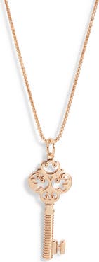 Open Edit Filigree Key Pendant Necklace