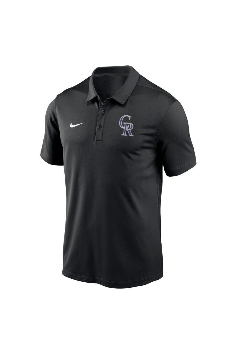 Men's Nike Black Colorado Rockies Agility Performance Polo, Alternate, color, Black
