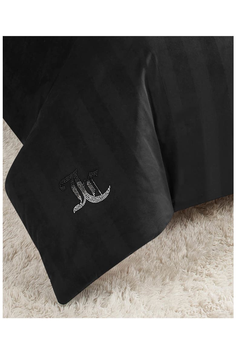 Jenny Velour Comforter Set, Alternate, color, BLACK