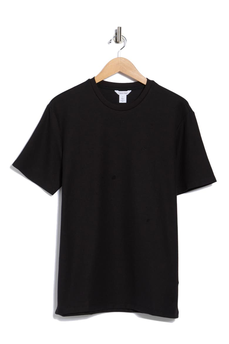 Micro Waffle T-Shirt, Alternate, color, BLACK