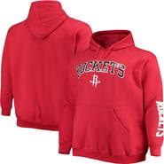 FANATICS Men's Fanatics Branded Red Houston Rockets Big & Tall Team Wordmark Pullover Hoodie