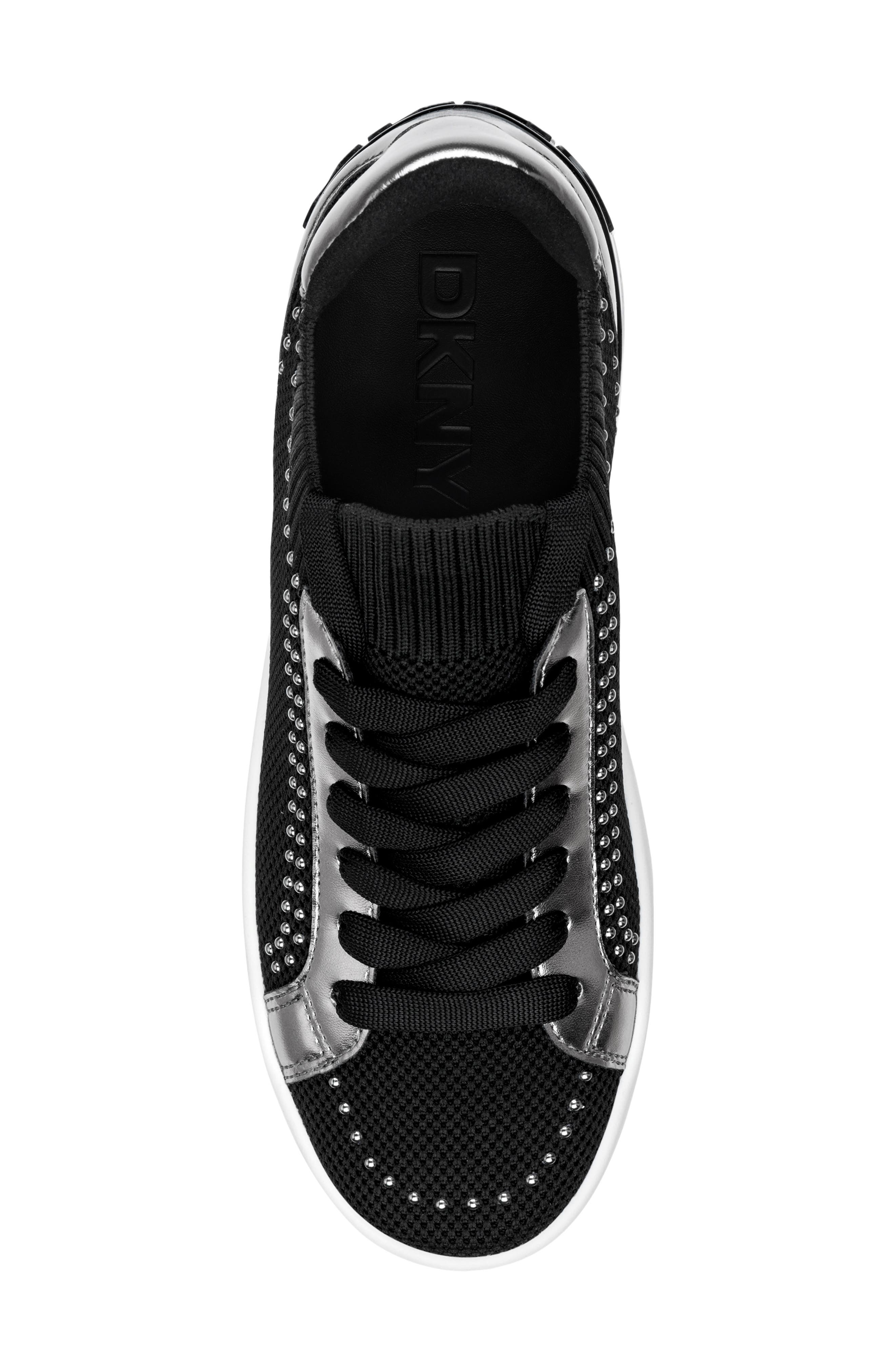 DKNY Mallory Stud Sneaker, Alternate, color, Black