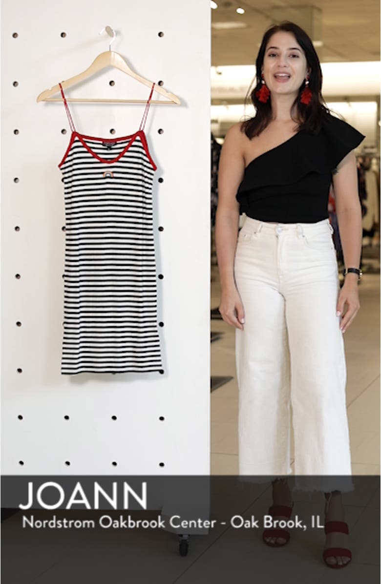 Rainbow Detail Stripe Body-Con Dress, sales video thumbnail