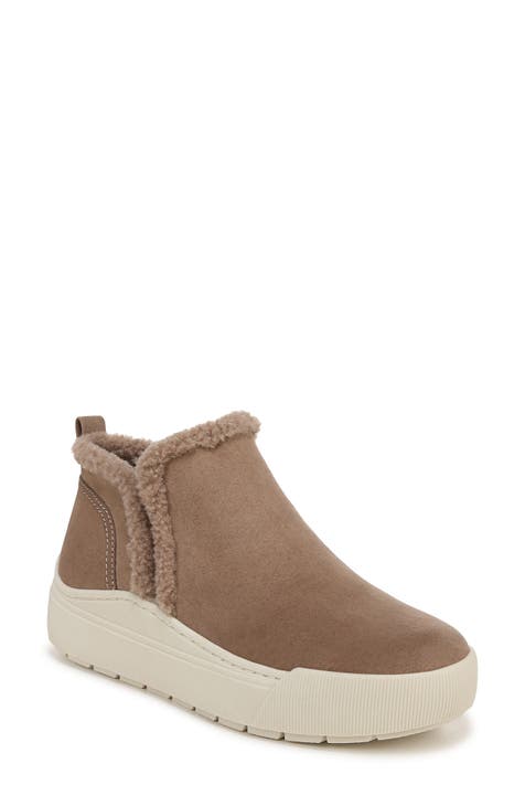 Time Off Faux Shearling Trim Platform Sneaker (Women)