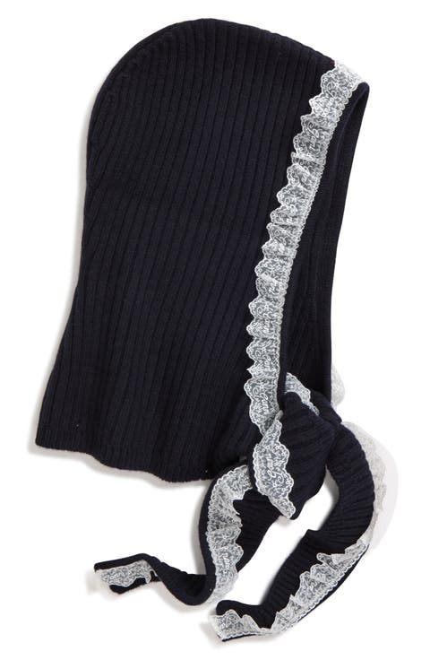 Compact Wool Lace Balaclava