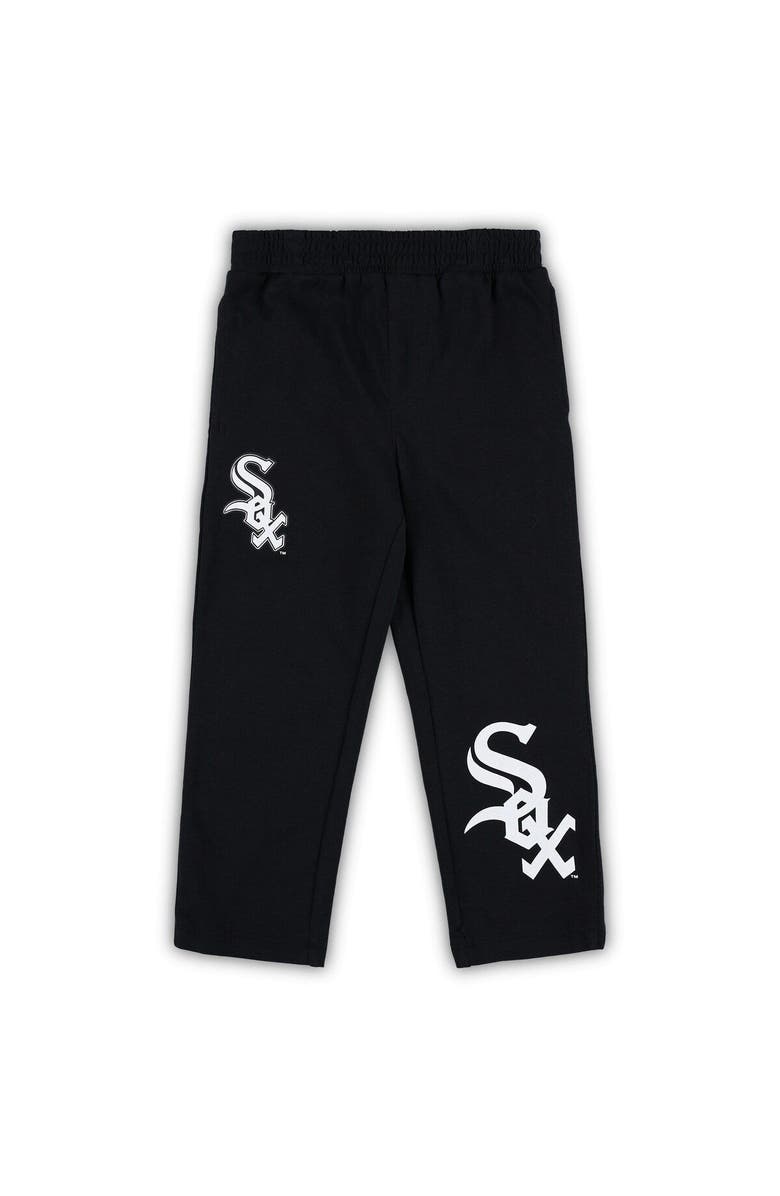 Outerstuff Toddler Black/White Chicago White Sox Batters Box T-Shirt & Pants Set, Alternate, color, Black