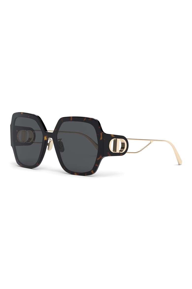 30Montaigne S6U 58mm Square Sunglasses, Alternate, color, DARK HAVANA / SMOKE POLARIZED