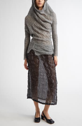 paloma wool グレー ハルター ネック ビスチェ THAMESIS-Lightgrey slightly sheer ribbed halter linen top