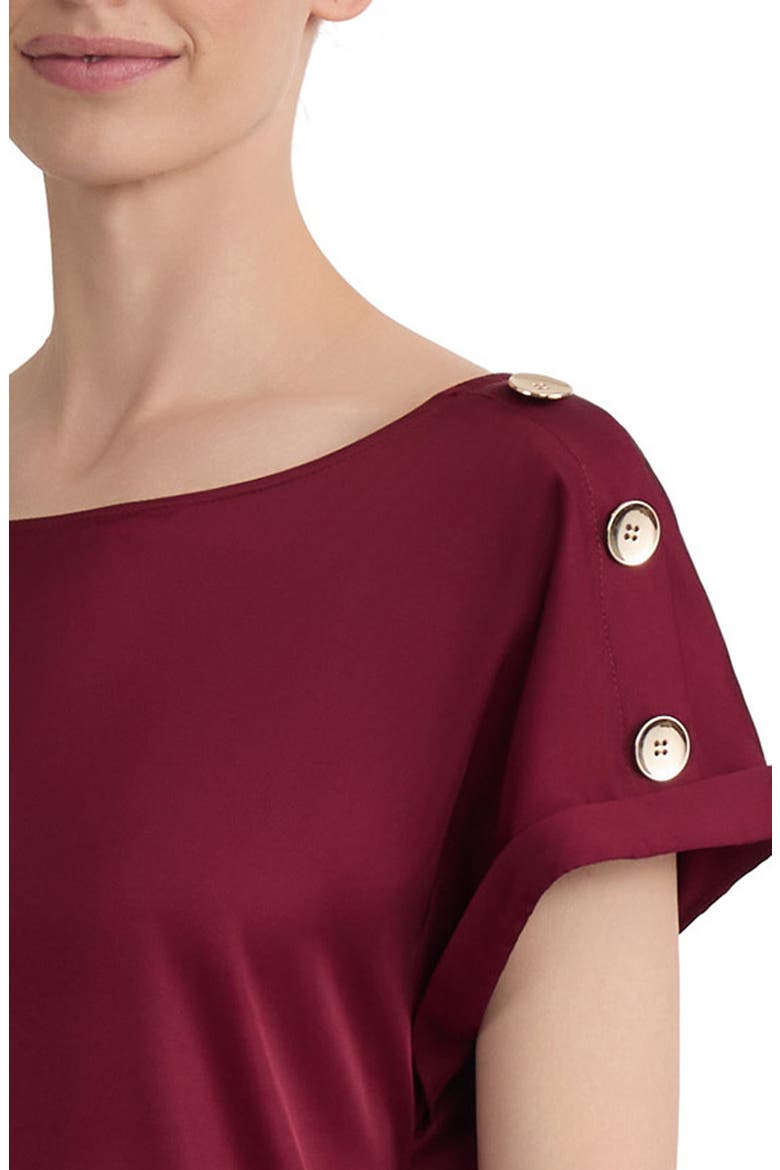 Shoulder Button Detail Top, Alternate, color, CLASSIC WINE