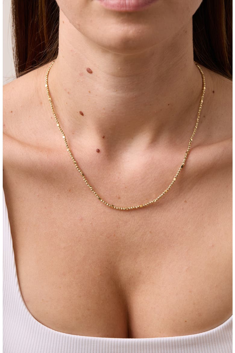 14K Gold Beaded Necklace (Nordstrom Exclusive), Alternate, color, 14K YELLOW GOLD