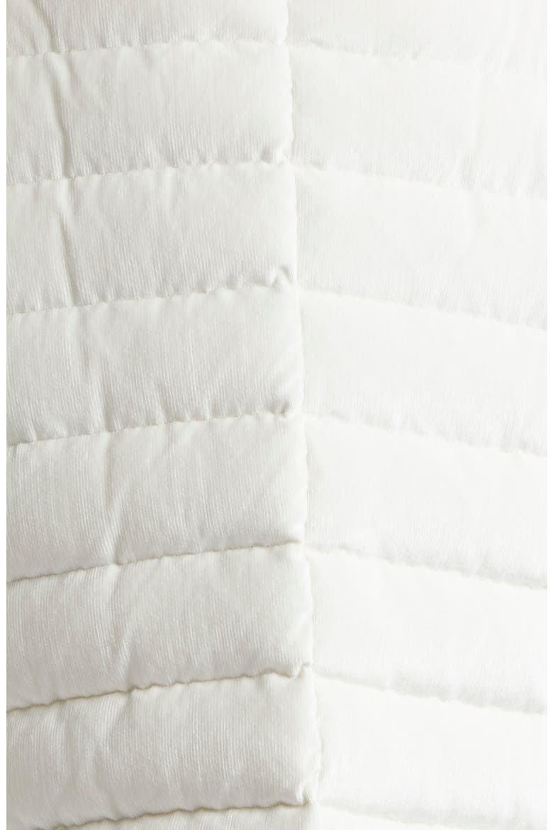 Velvet Corduroy Channel Quilted Down Jacket, Alternate, color, WHITE