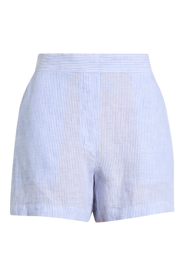 Mae Striped Linen Shorts, Alternate, color, THIN STRIPE