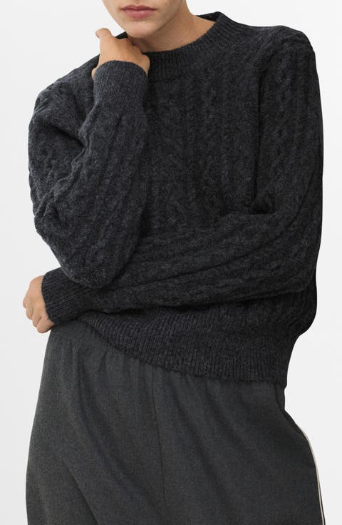 Cable Crewneck Lounge Sweater