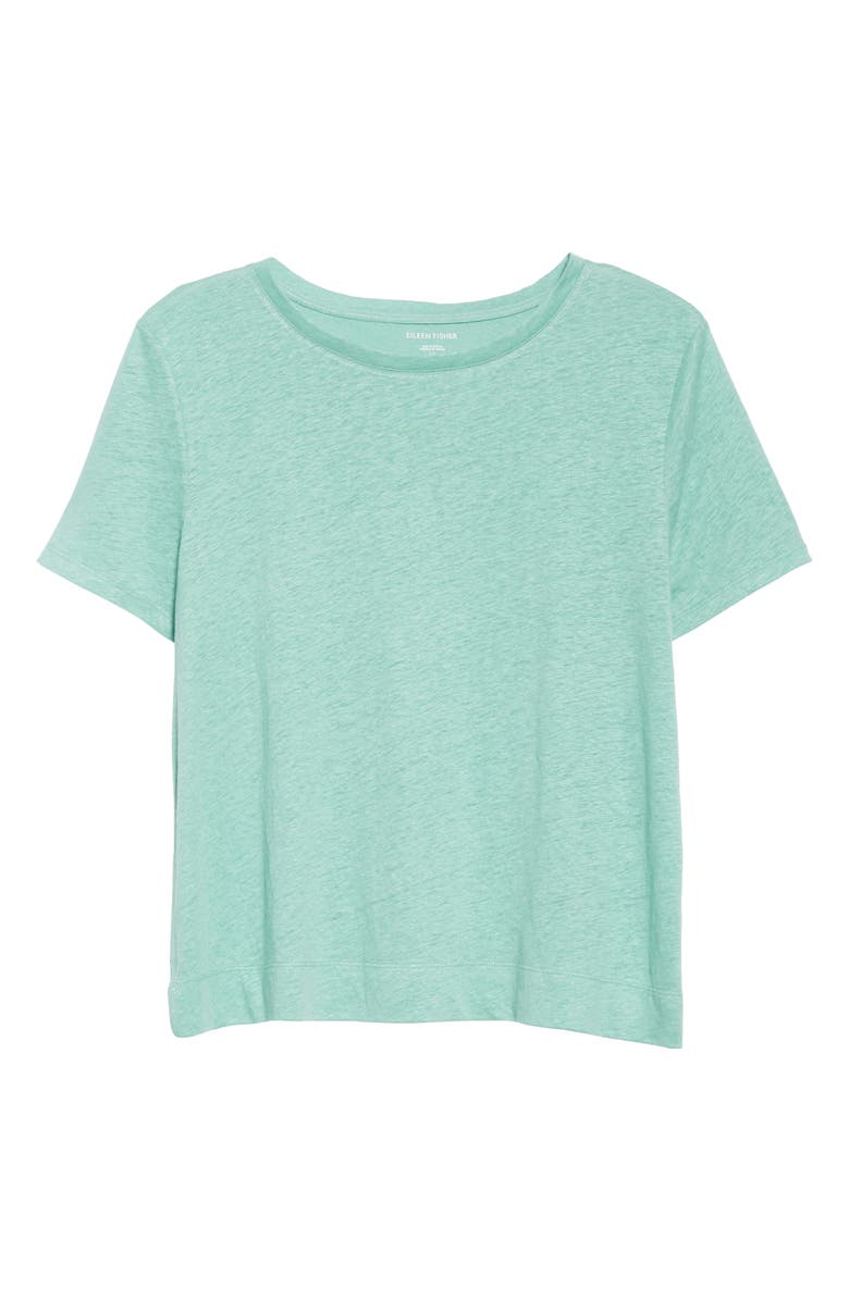 Eileen Fisher Crewneck Organic Linen Tee, Alternate, color, 