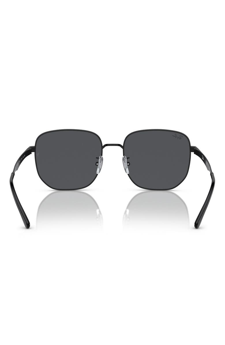 Ray-Ban 57mm Irregular Sunglasses, Alternate, color, Black / Dark Grey